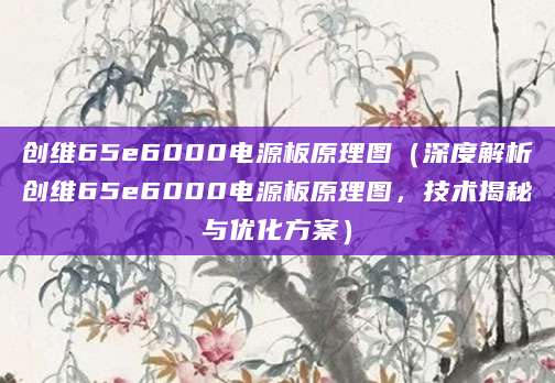 创维65e6000电源板原理图（深度解析创维65e6000电源板原理图，技术揭秘与优化方案）