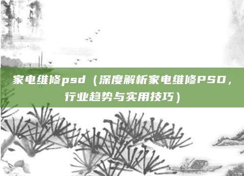 家电维修psd（深度解析家电维修PSD，行业趋势与实用技巧）