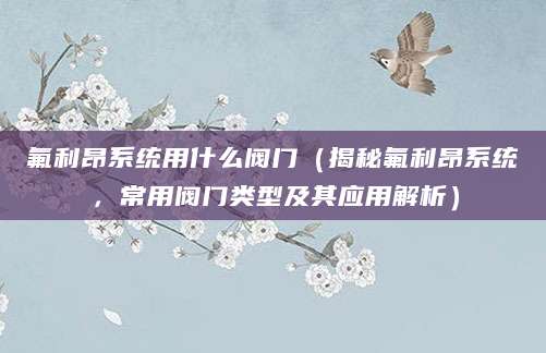 氟利昂系统用什么阀门（揭秘氟利昂系统，常用阀门类型及其应用解析）