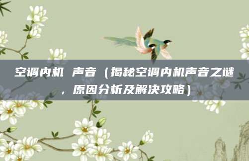 空调内机 声音（揭秘空调内机声音之谜，原因分析及解决攻略）