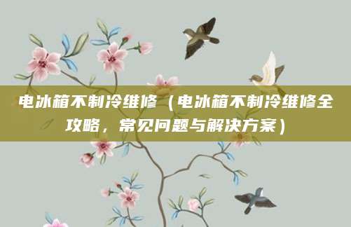 电冰箱不制冷维修（电冰箱不制冷维修全攻略，常见问题与解决方案）