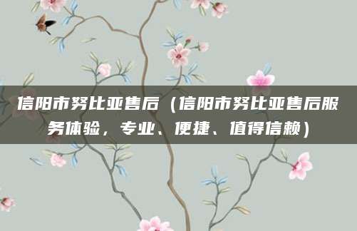 信阳市努比亚售后（信阳市努比亚售后服务体验，专业、便捷、值得信赖）