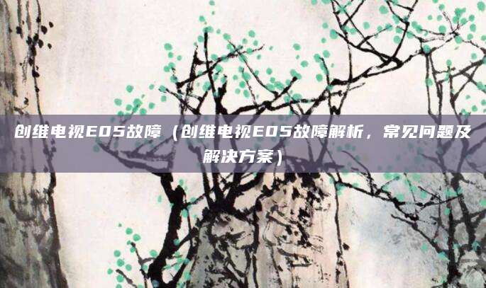 创维电视E05故障（创维电视E05故障解析，常见问题及解决方案）