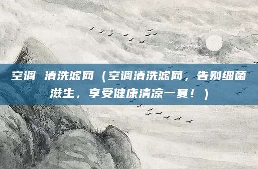 空调 清洗滤网（空调清洗滤网，告别细菌滋生，享受健康清凉一夏！）
