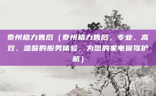泰州格力售后（泰州格力售后，专业、高效、温馨的服务体验，为您的家电保驾护航）