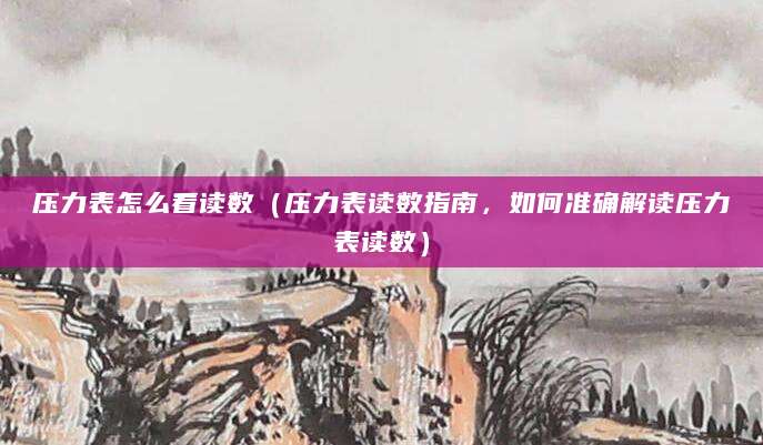 压力表怎么看读数（压力表读数指南，如何准确解读压力表读数）