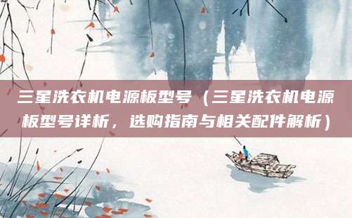 三星洗衣机电源板型号（三星洗衣机电源板型号详析，选购指南与相关配件解析）