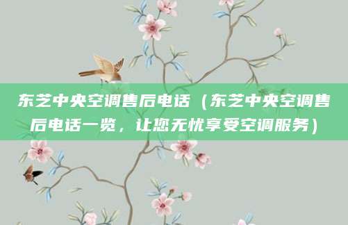 东芝中央空调售后电话（东芝中央空调售后电话一览，让您无忧享受空调服务）