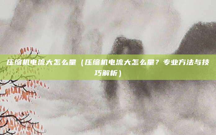 压缩机电流大怎么量（压缩机电流大怎么量？专业方法与技巧解析）