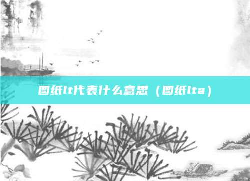 图纸lt代表什么意思（图纸lta）