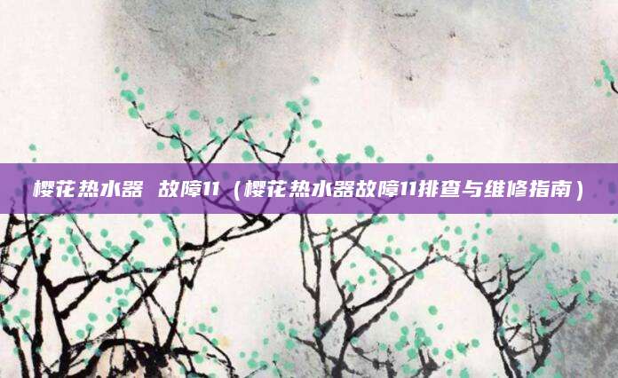 樱花热水器 故障11（樱花热水器故障11排查与维修指南）