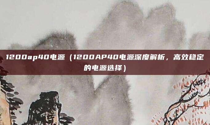 1200ap40电源（1200AP40电源深度解析，高效稳定的电源选择）