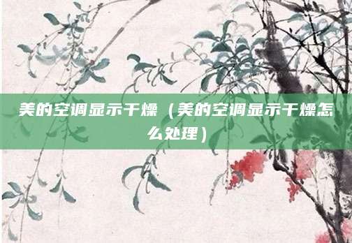 美的空调显示干燥（美的空调显示干燥怎么处理）