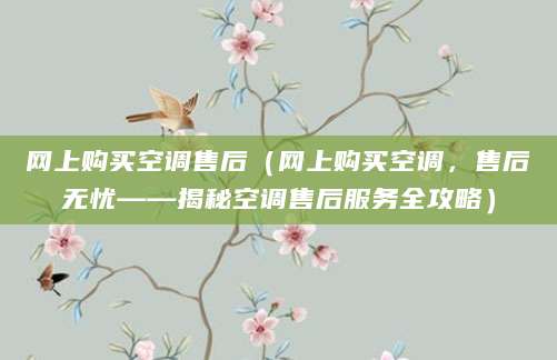 网上购买空调售后(网上购买空调,售后无忧——揭秘空调售后服务全攻略)