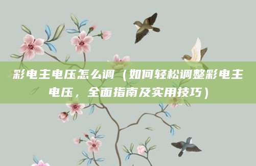 彩电主电压怎么调(如何轻松调整彩电主电压,全面指南及实用技巧)