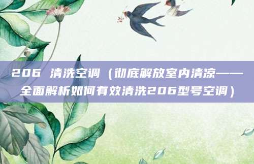 206 清洗空调（彻底解放室内清凉——全面解析如何有效清洗206型号空调）