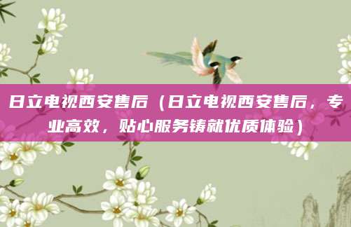 日立电视西安售后（日立电视西安售后，专业高效，贴心服务铸就优质体验）