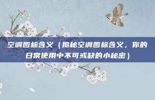 空调图标含义（揭秘空调图标含义，你的日常使用中不可或缺的小秘密）