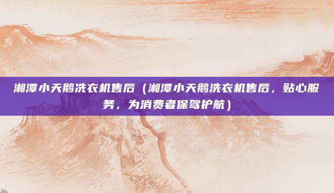 湘潭小天鹅冼衣机售后（湘潭小天鹅洗衣机售后，贴心服务，为消费者保驾护航）