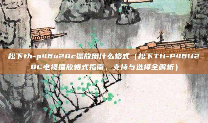 松下th-p46u20c播放用什么格式（松下TH-P46U20C电视播放格式指南，支持与选择全解析）