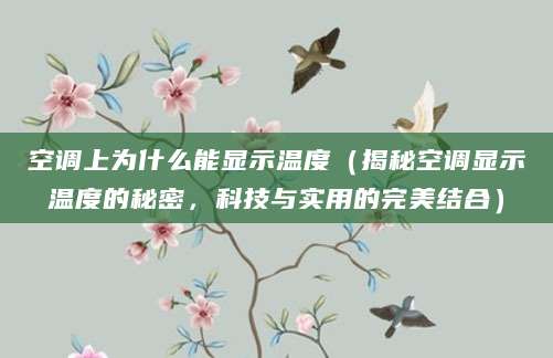 空调上为什么能显示温度（揭秘空调显示温度的秘密，科技与实用的完美结合）