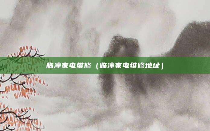 临潼家电维修（临潼家电维修地址）