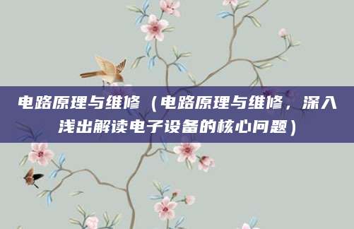 电路原理与维修（电路原理与维修，深入浅出解读电子设备的核心问题）