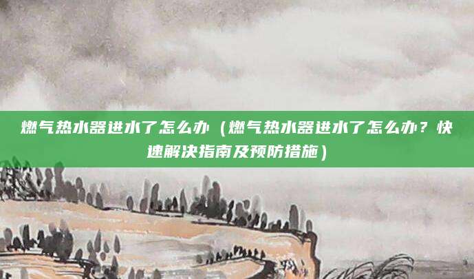 燃气热水器进水了怎么办（燃气热水器进水了怎么办？快速解决指南及预防措施）