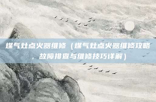 煤气灶点火器维修（煤气灶点火器维修攻略，故障排查与维修技巧详解）