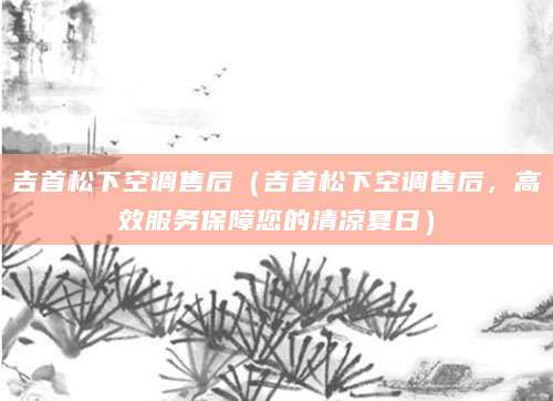 吉首松下空调售后（吉首松下空调售后，高效服务保障您的清凉夏日）