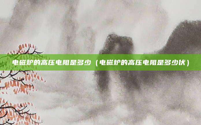 电磁炉的高压电阻是多少（电磁炉的高压电阻是多少伏）