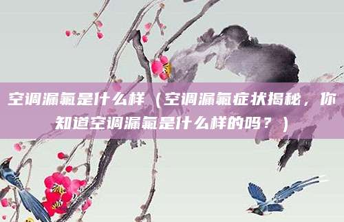 空调漏氟是什么样（空调漏氟症状揭秘，你知道空调漏氟是什么样的吗？）