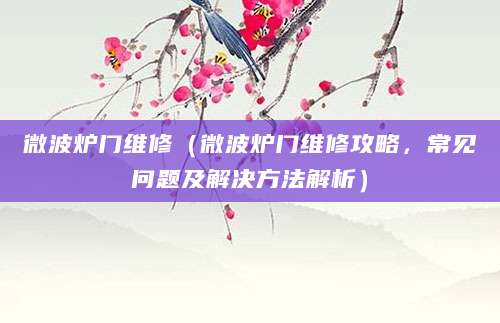 微波炉门维修（微波炉门维修攻略，常见问题及解决方法解析）