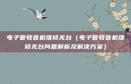 电子管收音机维修无台（电子管收音机维修无台问题解析及解决方案）