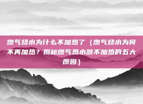 燃气烧水为什么不加热了（燃气烧水为何不再加热？揭秘燃气热水器不加热的五大原因）