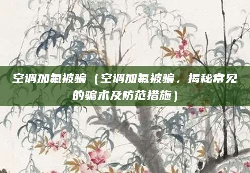 空调加氟被骗（空调加氟被骗，揭秘常见的骗术及防范措施）