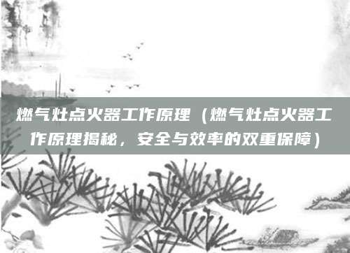 燃气灶点火器工作原理（燃气灶点火器工作原理揭秘，安全与效率的双重保障）