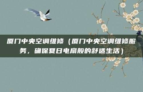 厦门中央空调维修（厦门中央空调维修服务，确保夏日电扇般的舒适生活）
