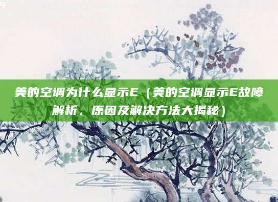 美的空调为什么显示E（美的空调显示E故障解析，原因及解决方法大揭秘）