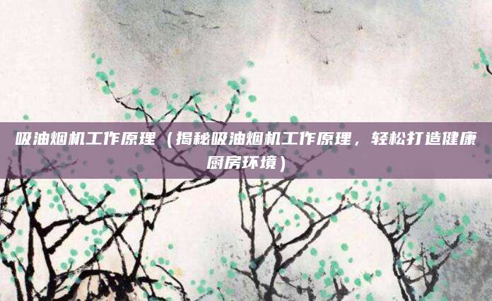 吸油烟机工作原理（揭秘吸油烟机工作原理，轻松打造健康厨房环境）