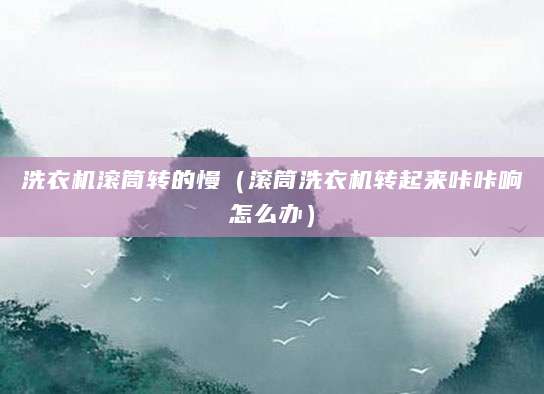 洗衣机滚筒转的慢（滚筒洗衣机转起来咔咔响怎么办）