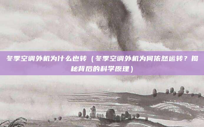 冬季空调外机为什么也转（冬季空调外机为何依然运转？揭秘背后的科学原理）