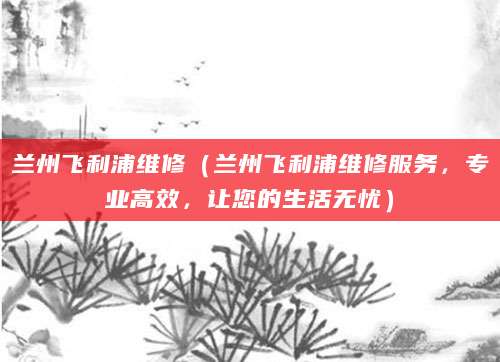 兰州飞利浦维修（兰州飞利浦维修服务，专业高效，让您的生活无忧）
