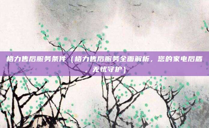 格力售后服务条件（格力售后服务全面解析，您的家电后盾，无忧守护）