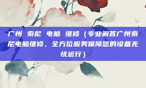 广州 索尼 电脑 维修（专业解答广州索尼电脑维修，全方位服务保障您的设备无忧运行）