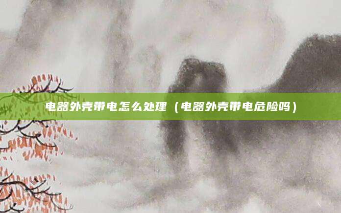 电器外壳带电怎么处理（电器外壳带电危险吗）