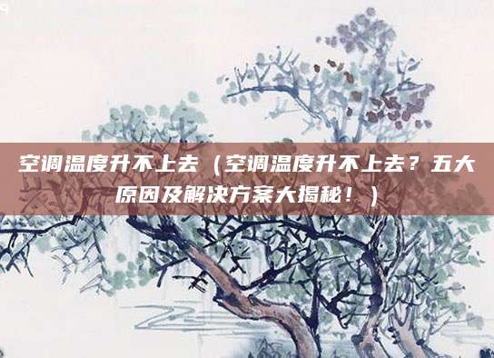 空调温度升不上去（空调温度升不上去？五大原因及解决方案大揭秘！）