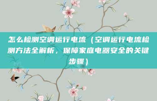 怎么检测空调运行电流（空调运行电流检测方法全解析，保障家庭电器安全的关键步骤）