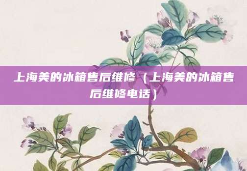 上海美的冰箱售后维修（上海美的冰箱售后维修电话）