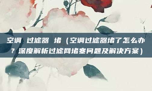 空调 过滤器 堵（空调过滤器堵了怎么办？深度解析过滤网堵塞问题及解决方案）